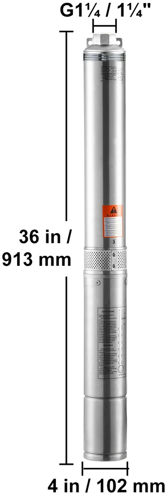 VEVOR giluminis panardinamas vandens siurblys 750W 230V