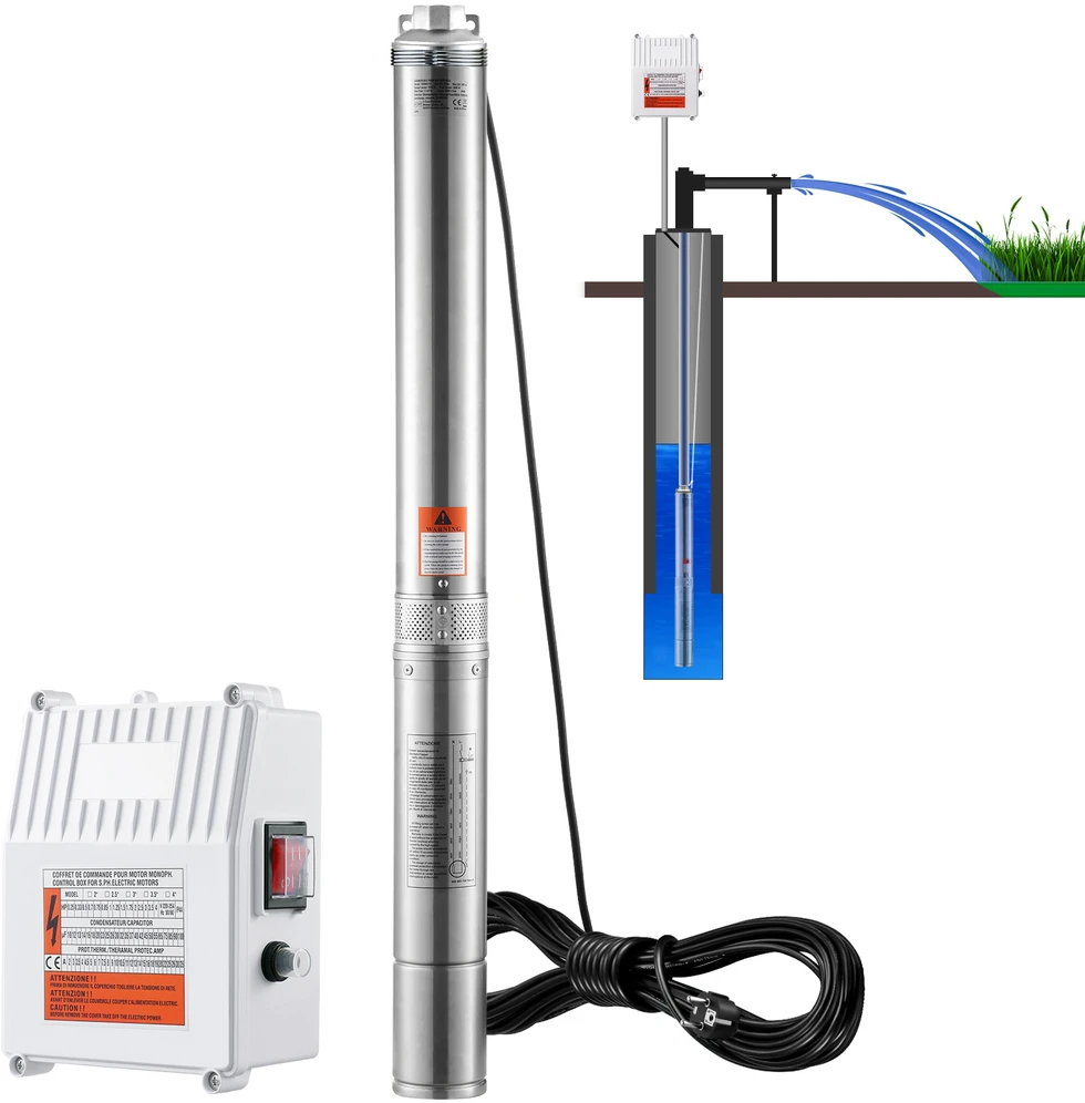 VEVOR Giluminis panardinamasis siurblys 1500W 108m