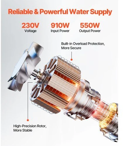 VEVOR 550W giluminis panardinamas siurblys nerūdijantis