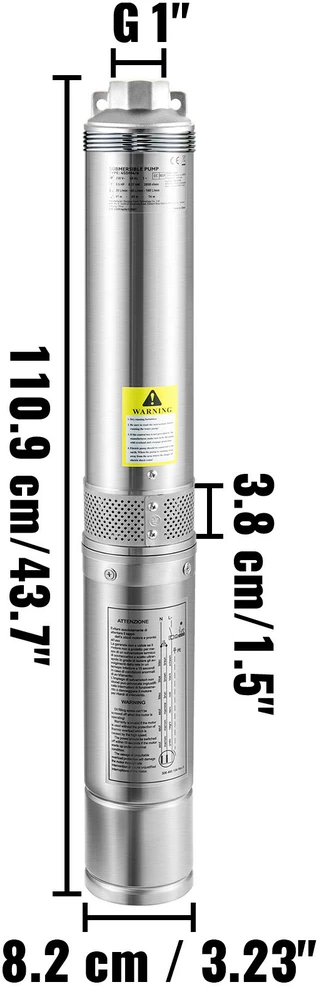 VEVOR Giluminis vandens siurblys 550W 230V