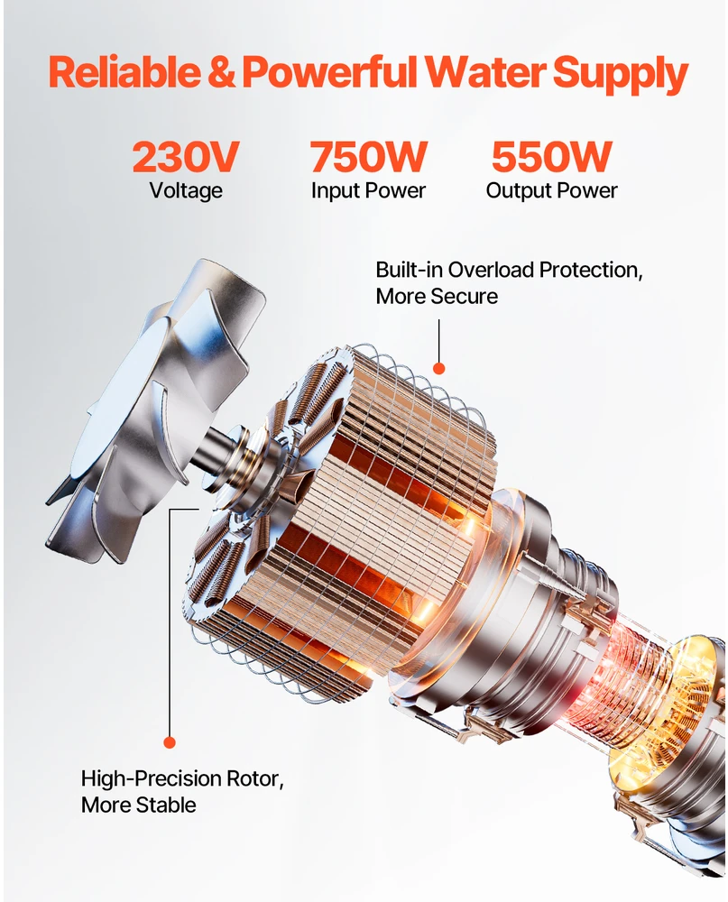 VEVOR 750W giluminis povandeninis siurblys