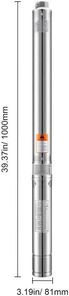 VEVOR 550W giluminis panardinamas siurblys nerūdijantis