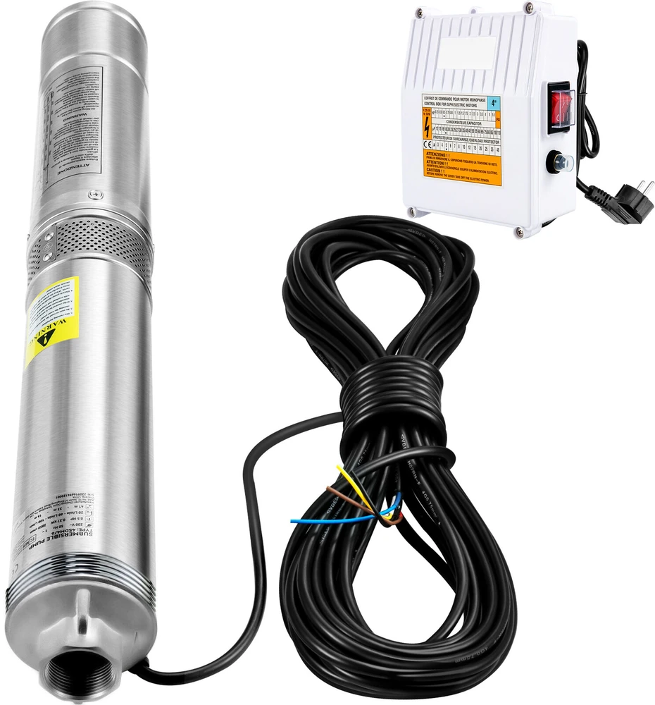 VEVOR Giluminis vandens siurblys, 370W 230V, nerūdijantis plienas