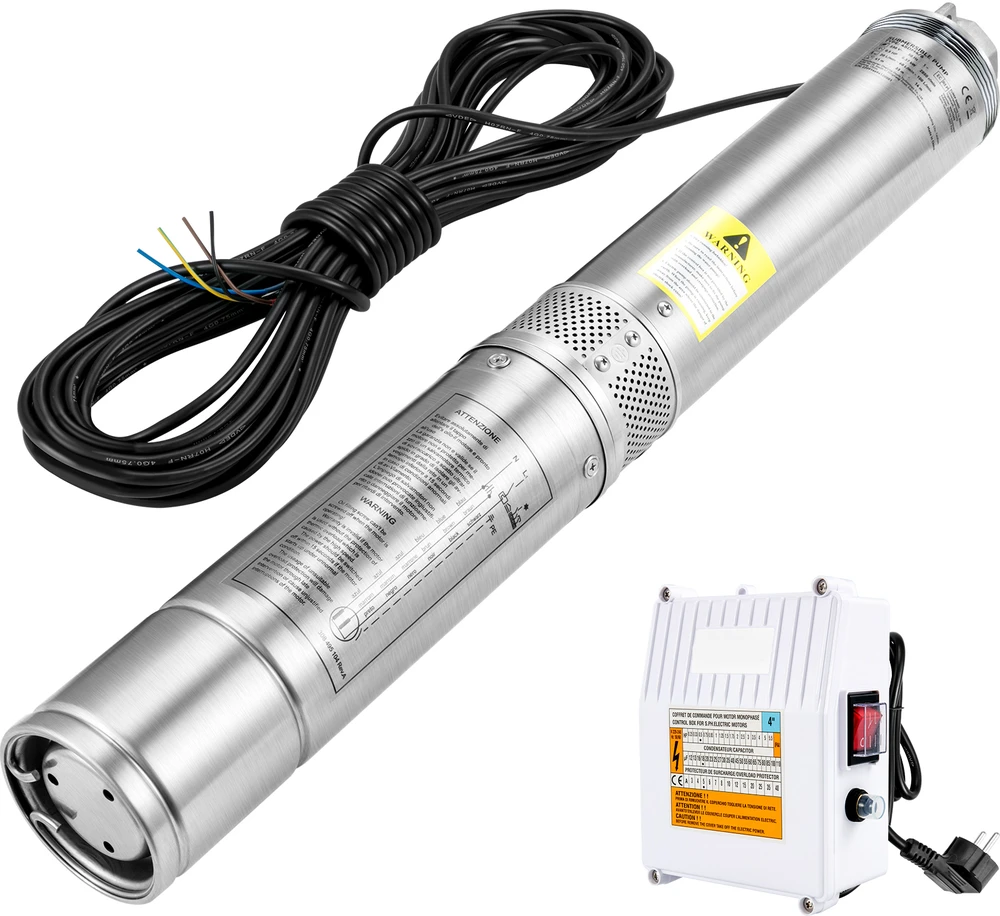 VEVOR Giluminis vandens siurblys, 370W 230V, nerūdijantis plienas