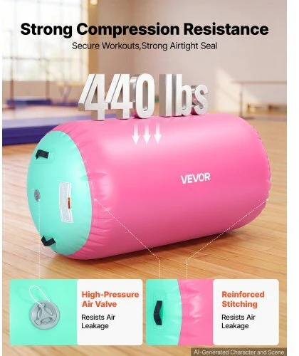 Pripučiamas gimnastikos volelis VEVOR HCYL-GT-002, 120x75 cm