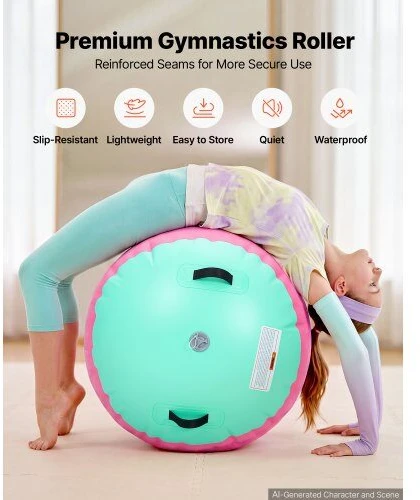 Pripučiamas gimnastikos volelis VEVOR HCYL-GT-002, 120x75 cm