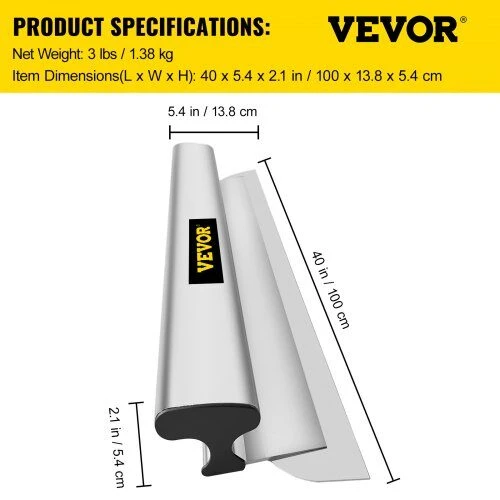 VEVOR Glaistymo mentė iš nerūdijančio plieno, 100 cm