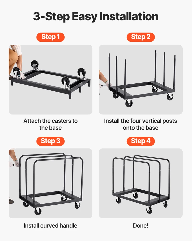 VEVOR Gipso kartono vežimėlis su 816 kg apkrova