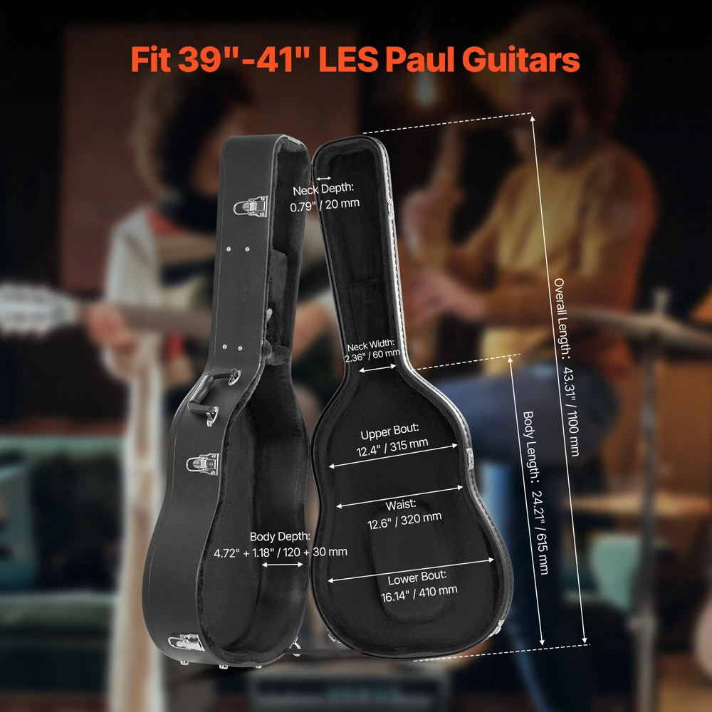 VEVOR Akustinės gitaros dėklas su spyna
