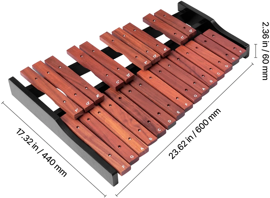 VEVOR 25 natų medinis glockenspielis su deklaji