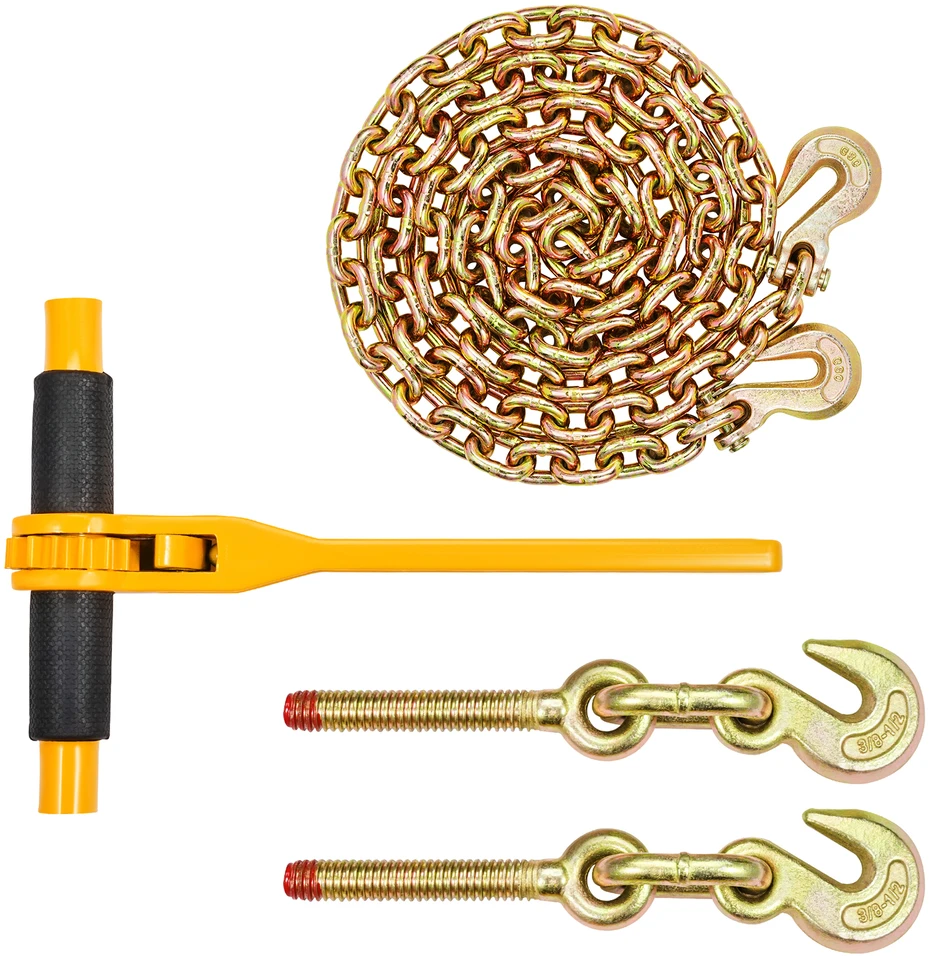 VEVOR Grandinių ir ričių rinkinys 3/8"-1/2" su ratchetu