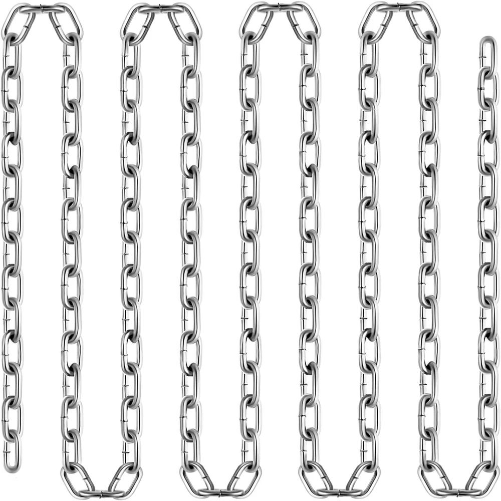VEVOR Cinkuota plieninė grandinė 5 mm x 30,5 m 498 kg