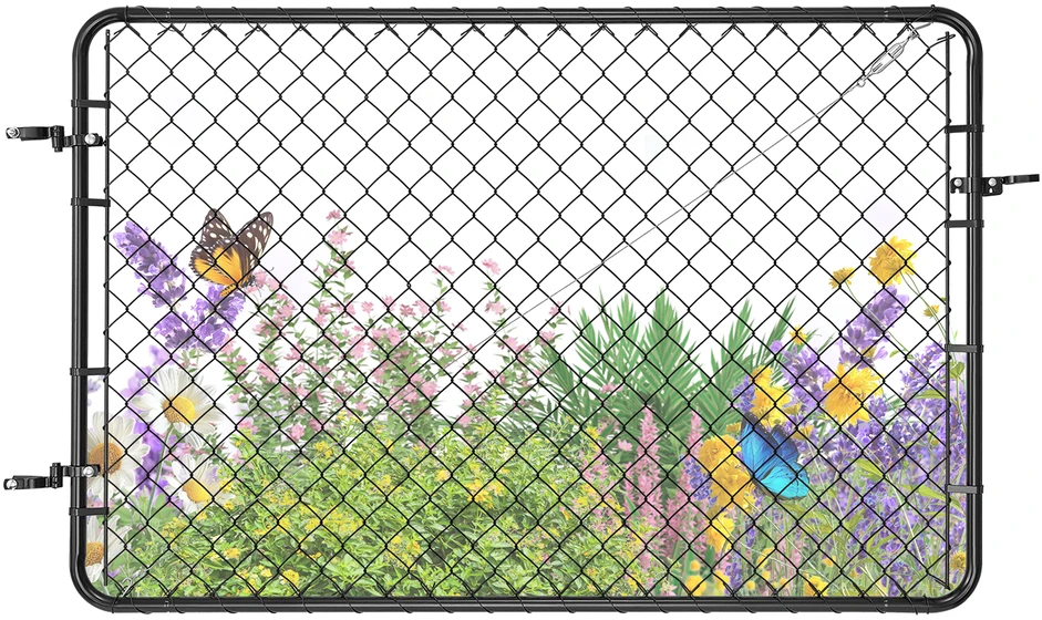 VEVOR Grandinėlių tvoros varteliai 2.2-6 m x 1.8 m, be stulpų