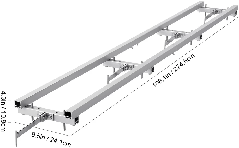 VEVOR 9 ft pjūklų frezavimo bėgio gidai