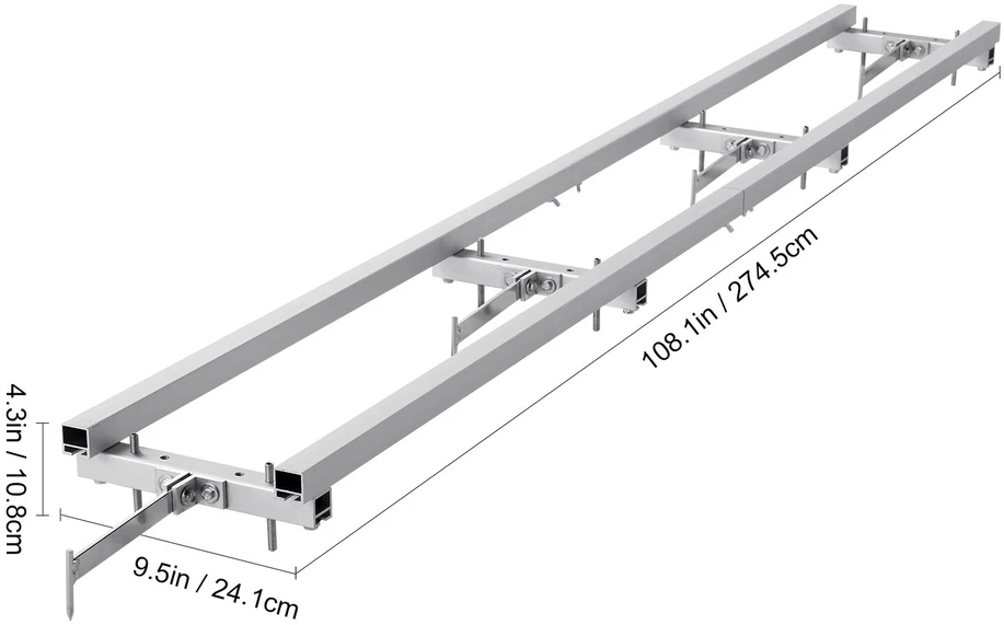 VEVOR 9 ft pjūklų frezavimo bėgio gidai