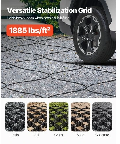 Vevor Grunto tinklelis žvyro sulaikymui 100 mm gylio