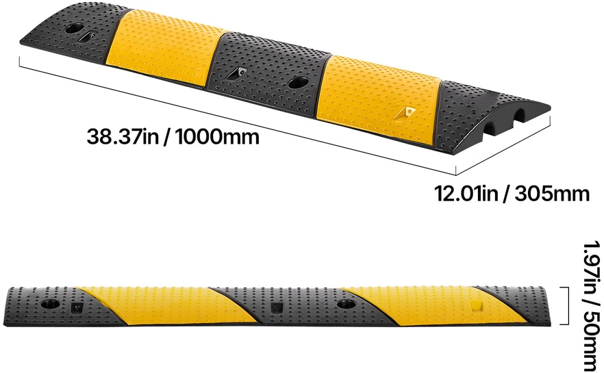 VEVOR 1000 mm gumos greičio kalnelis, 2 vnt.