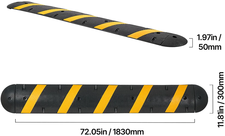 VEVOR 1830 mm dviejų kanalų guminis kalnelis