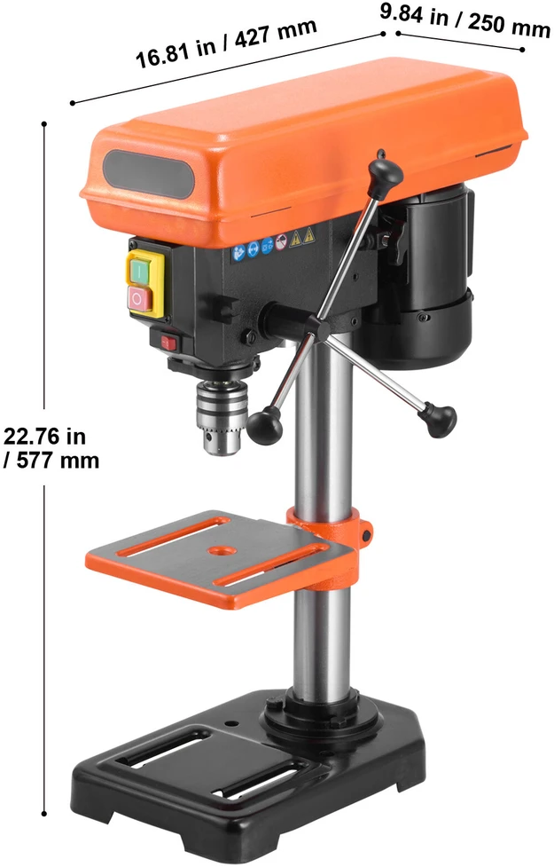 VEVOR 203,2mm stalo gręžimo presas, 500W motoras