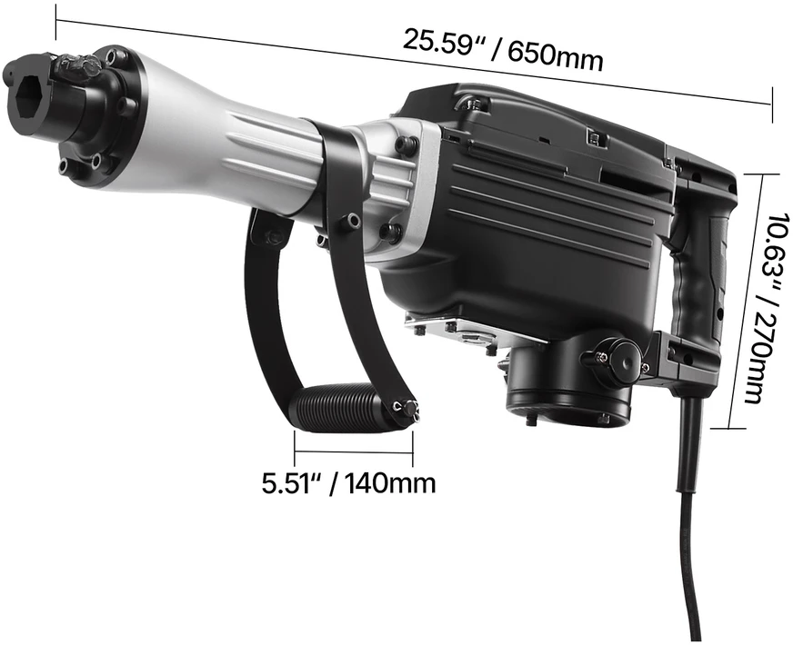 VEVOR 2800 W elektrinis griovimo kūjis betonui