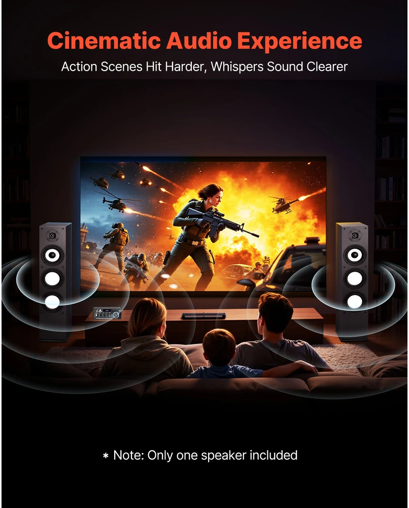 Namų kino sistema VEVOR Grindinė kolonėlė 200W