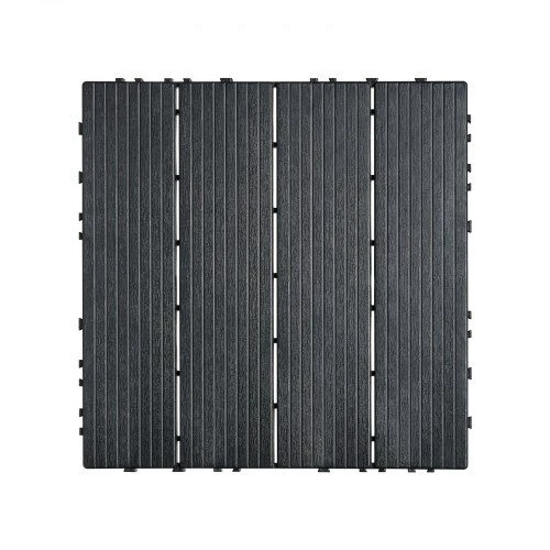 VEVOR Terasos plytelės 30 x 30 cm, 10 vnt, tamsiai pilkos