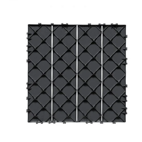 VEVOR Terasos plytelės 30 x 30 cm, 10 vnt, tamsiai pilkos