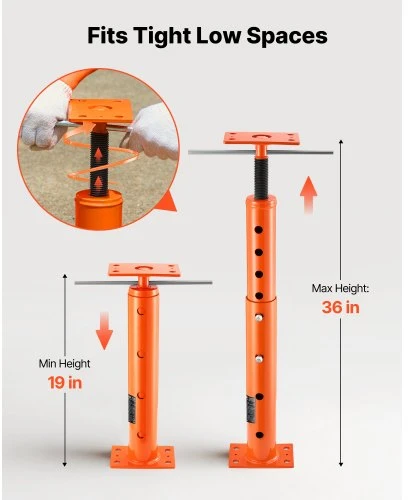 VEVOR Reguliuojamas grindų kėlimo stulpas 48-91 cm
