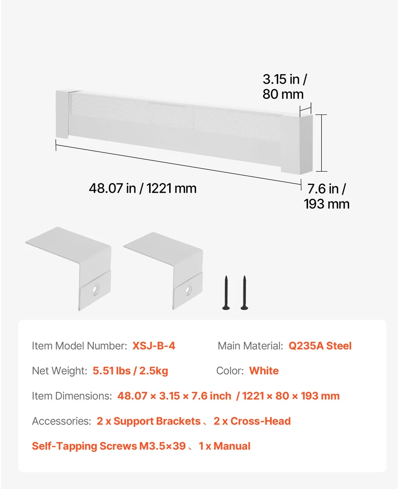 VEVOR Pagrindinių kaitinimo dangčių pakeitimas 1211 mm