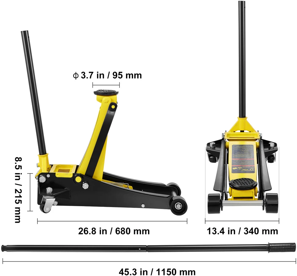 VEVOR Žemas automobilių kėliklis 2,5 tonos