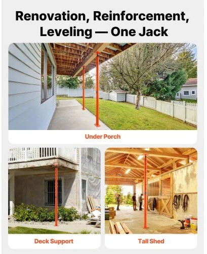VEVOR Reguliuojamas grindų domkratas 134–236 cm