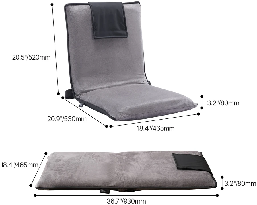 Sofa VEVOR Sulankstoma grindų kėdė su atlošu