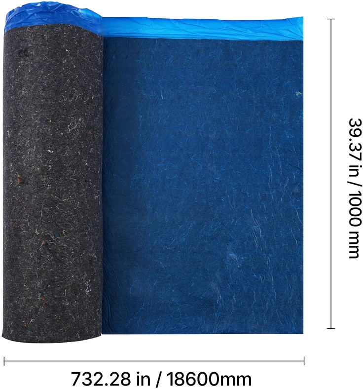 VEVOR Grindų paklotas 18,6 m² 3 mm garso/vandens barjeras
