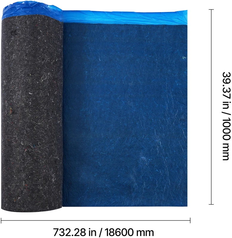 VEVOR Grindų paklotas 37,2 m², 3 mm mėlynas