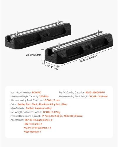 VEVOR grindų montavimo komplektas 9000-36000 BTU AC