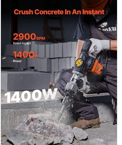 VEVOR Elektrinis kūjis betono griovimui 1600W