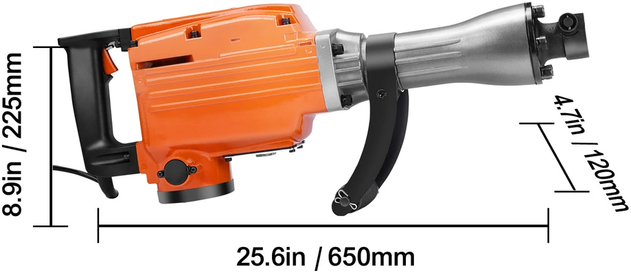 VEVOR Griovimo plaktukas su 2200W elektriniu varikliu ir 4 kaltai