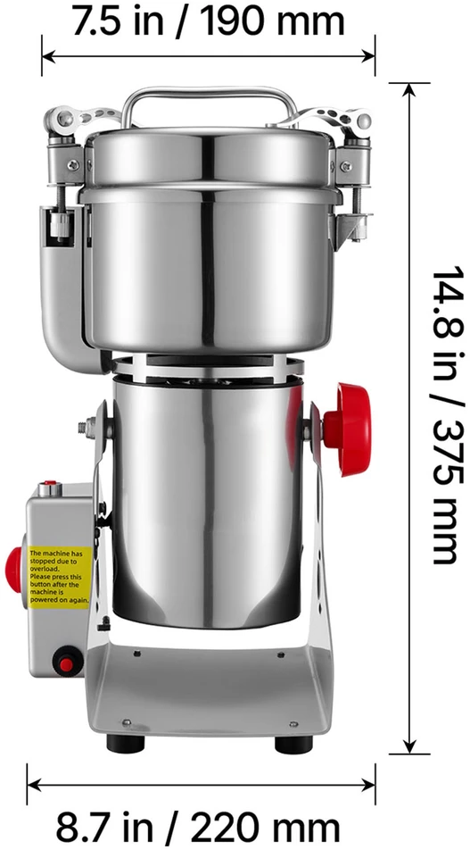 VEVOR Elektrinė pramoninė grūdų malūnėlis 800g