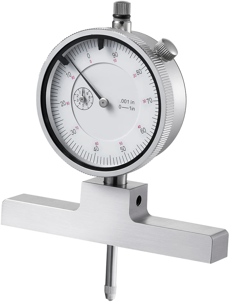 VEVOR Gylio mikrometro matuoklis griovelių, pakopų, skylių gyliui matuoti, tikslus mechaninis įrankis su 0-558.8 mm diapazonu, lengvai skaitoma skalė, gylio matavimo rinkinys, matavimo prietaisas