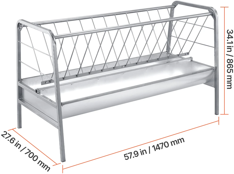 VEVOR 2 in 1 šienapjovė ir grūdų šėrykla, 300L talpa