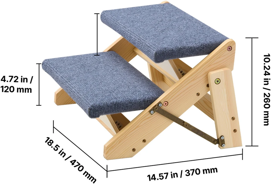 Mediniai laipteliai augintiniams VEVOR ZD-25DOG04, 50 kg apkrova