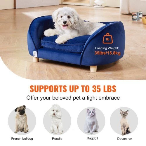 VEVOR Tamsiai mėlyna augintinio sofa, 37 kg svoris
