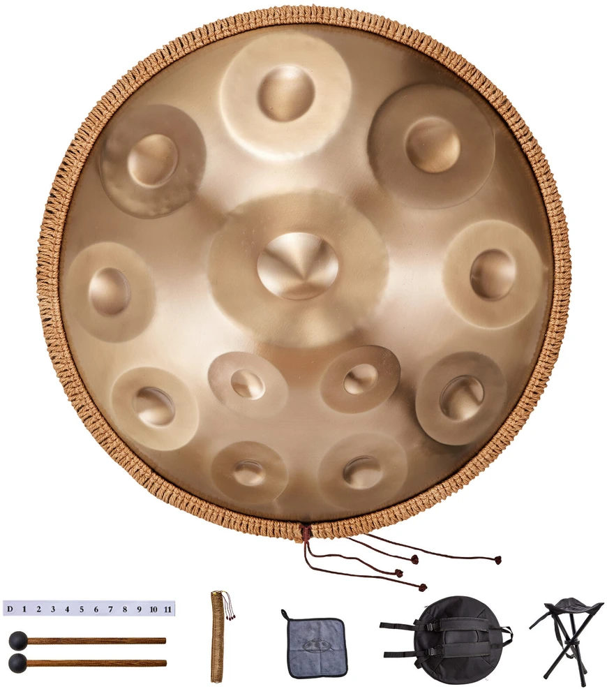 VEVOR Handpan būgnas 22 cm 12 natų D minoras