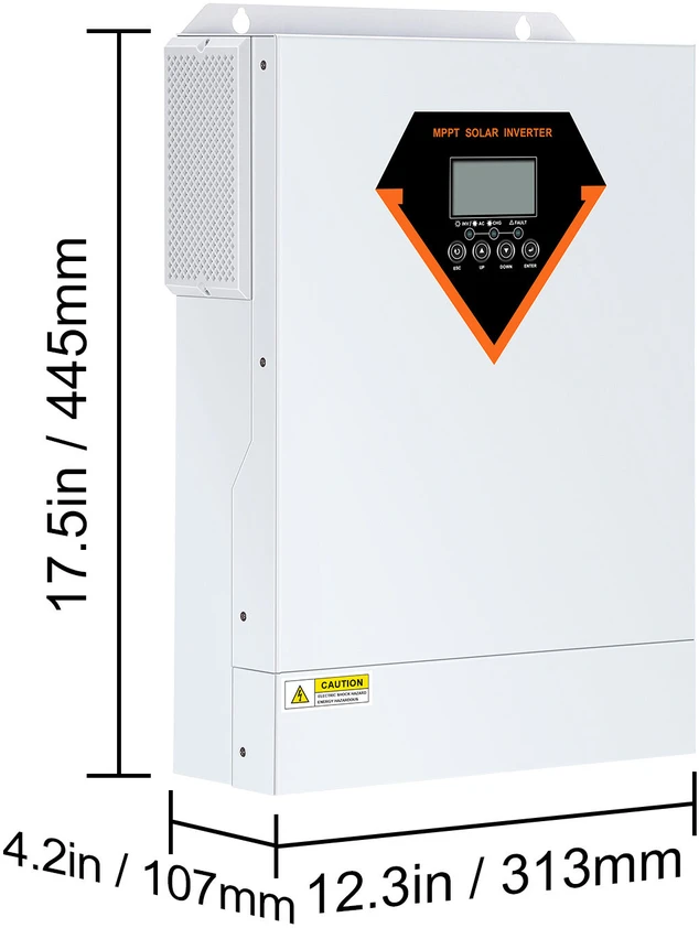 VEVOR Hibridinis saulės inverteris kroviklis 5500W 230V su 100A MPPT