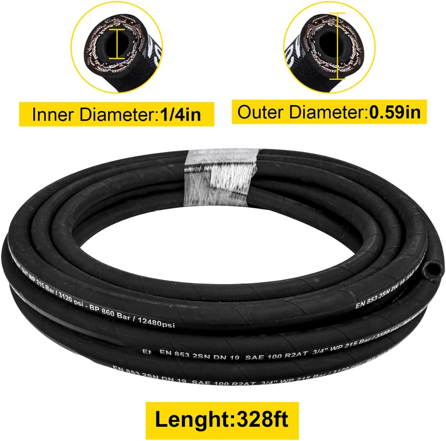 VEVOR Hidraulinė žarna 6 mm x 100 m