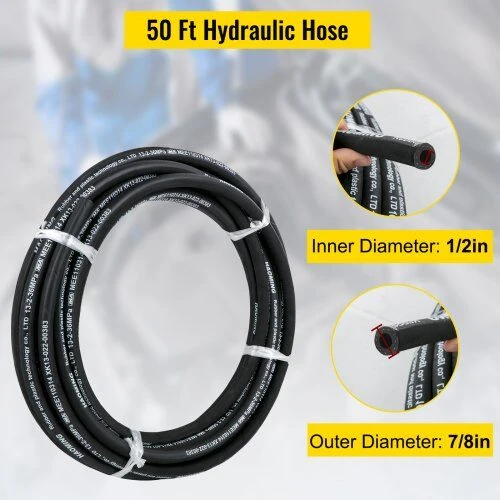 VEVOR Hidraulinė žarna 1/2" 50 pėdų 5000 PSI
