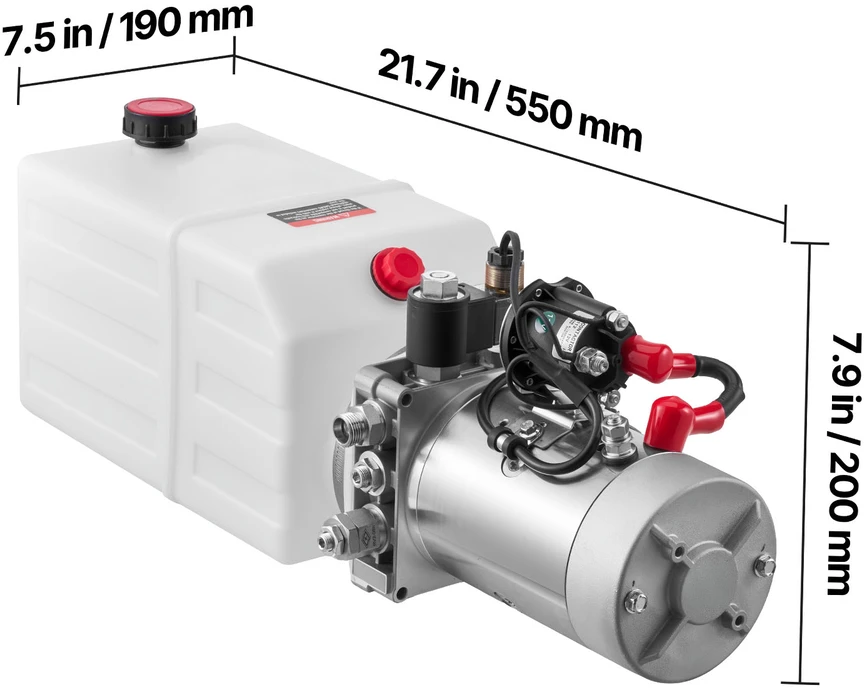 VEVOR Hidraulinis siurblys, vieno veikimo, 7 l