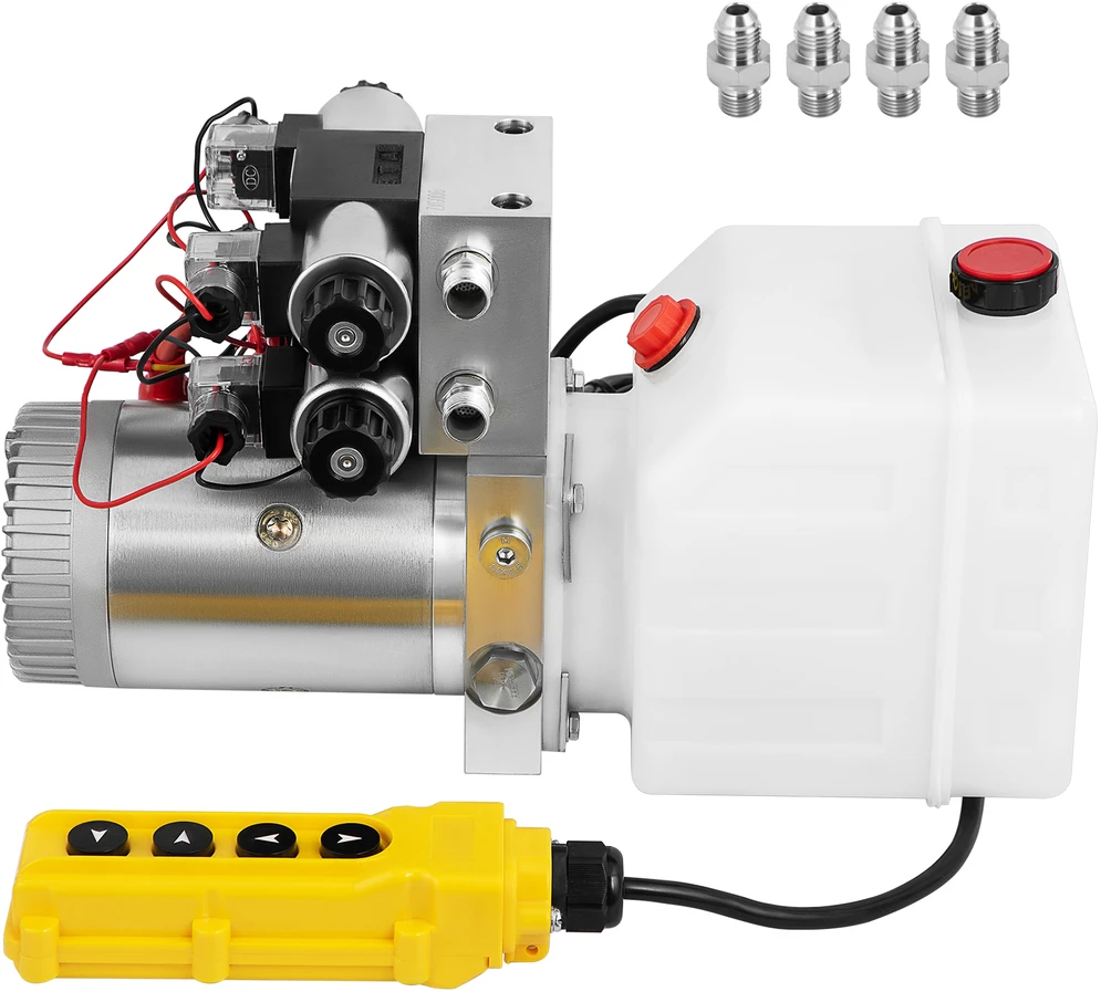 VEVOR 12V 4,5L dviveiksmis hidraulinis agregatas