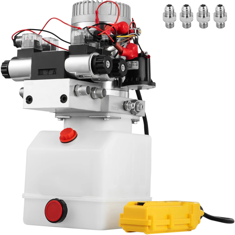 VEVOR 12V 4,5L dviveiksmis hidraulinis agregatas