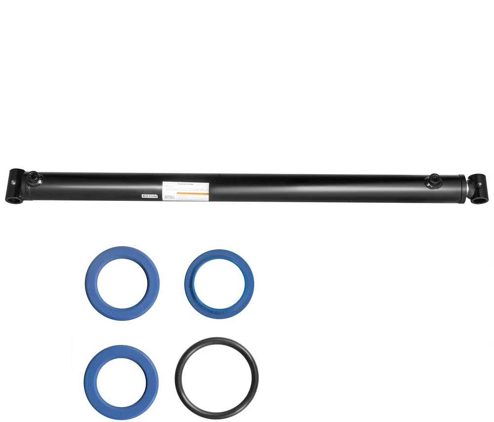 VEVOR Ištraukiamas dvigubo veikimo hidraulinis cilindras - 50 mm x 914 mm, 3000 psi, SAE–6 portai